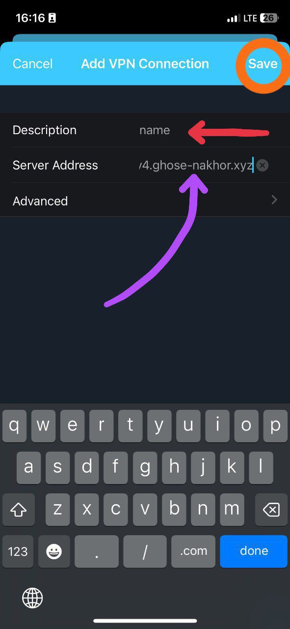 آموزش any connect آیفون
